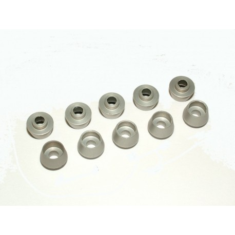 TREX 600/700 - M3 Shouldered Screw Caps - SILVER