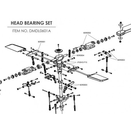 Ceramic bearing upgrade kit for 500 helis (Head)