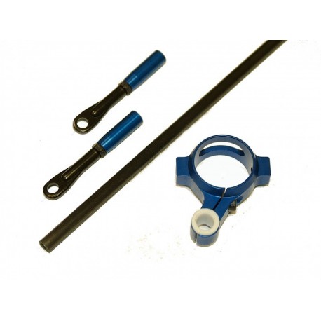 TREX 550E Carbon Tail Pushrod Kit - BLUE