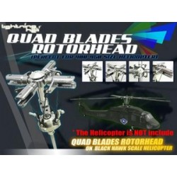 RC Expert - Lightning Heli CNC Metal Quad-Blades Rotorhead 450