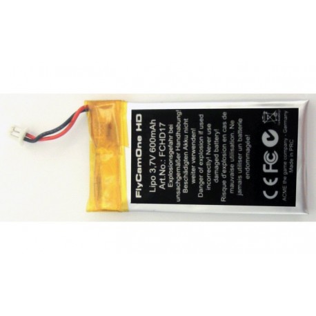 FlyCamOne HD 720p LiPo Battery 3,7V 600mAh with Plug