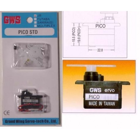 GWS Pico Servo w/ JR Plug 5.4g/.12sec/.7kg