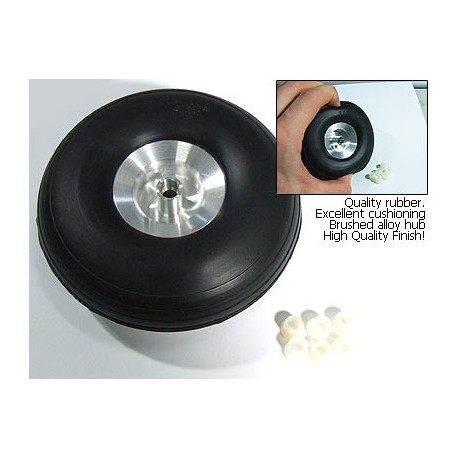 Scale alloy hub rubber wheel 2.25inch