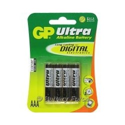 GP Ultra Alkaline AAA Battery (4 Pack)