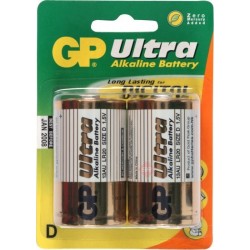 GP Ultra 13AU U2 - Battery 2 x D type Alkaline