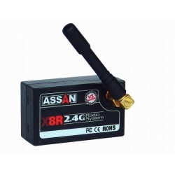 X8R 2.4ghz 8ch Receiver V2 with ext. antenna
