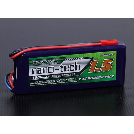 Turnigy nano-tech 1500mAh 2S1P 20~40C Lipo Receiver Pack