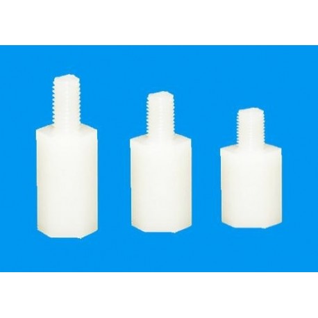 5.6mm x 24mm M3 Nylon Threaded Spacer