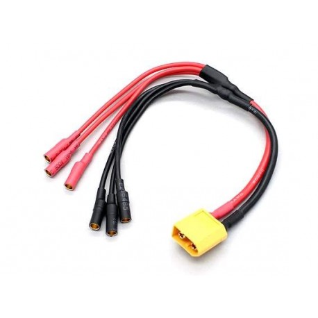 XT60 to 3 X 3.5mm bullet Multistar ESC Power Cable