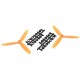 Counter Rotating Three Blade 5x4.5 Propeller (Orange)