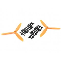 Counter Rotating Three Blade 5x4.5 Propeller (Orange)