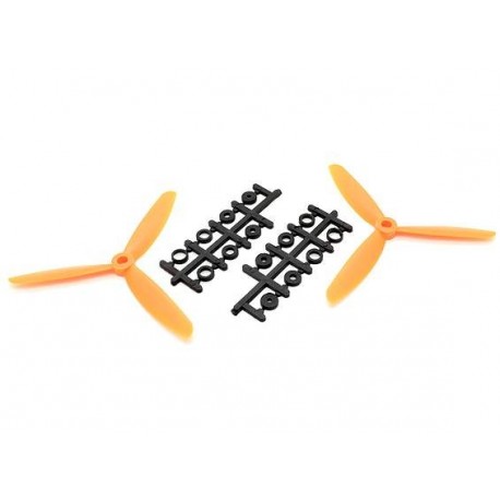 Counter Rotating Three Blade 5x4.5 Propeller (Orange)