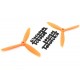 Counter Rotating Three Blade 6x4.5 Propeller (Orange) 