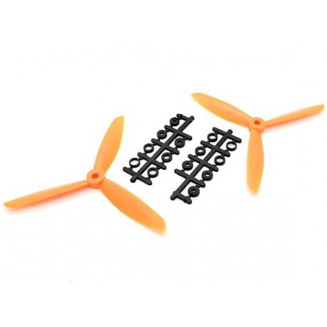 Counter Rotating Three Blade 6x4.5 Propeller (Orange) 