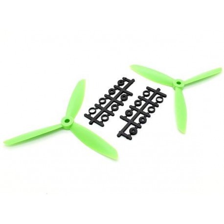 Counter Rotating Three Blade 6x4.5 Propeller (Green)
