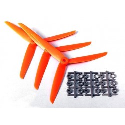 Three blade 7x3.5R propellers (Orange)