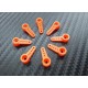 Futaba Servo Arms for 450 Size Helicopter - Orange (8pcs)