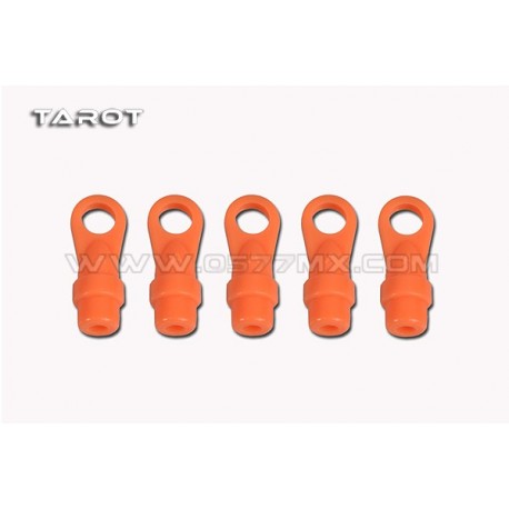 Tarot 450/500DFC Ball Link Ends (Neon Orange, 5pcs)