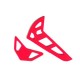 Fusuno Neon RED Fiberglass Horizontal/Vertical Fins - Trex 600