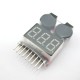 Battery Tester with Buzzer Alarm for 1-8 cells Li-Po 