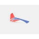 Eflite Red Vertical Fin with Decal: mCP X V1/2