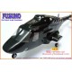 FUSUNO FiberGlass Airwolf RVS Fuselage T-REX450 /BLACK/LIGHTING