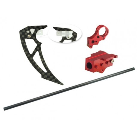 Tail Boom Round 3mm Combo (RED) (for MH Frame series)
