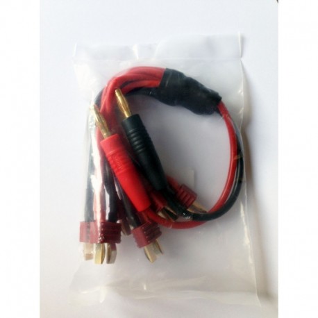 4mm Banana plug with 6 x T-Connector charging harness