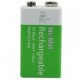 HQ Επαναφορτιζόμενη μπαταρία Ni-MH τύπου 9V 200MAH