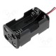 Battery holder 4xAA, R6 with cable