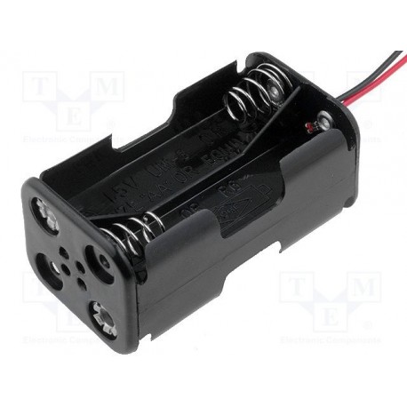 Battery holder 4xAA, R6 with cable