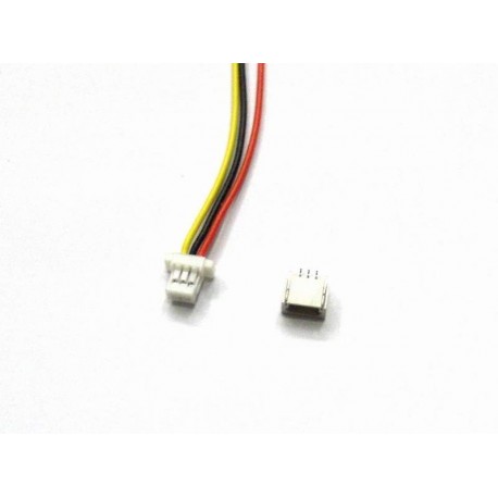 Micro JST SH 1.0mm 3-Pin Female Connector with Wire and Male