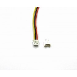 Micro JST SH 1.25mm 3-Pin Female Connector with Wire and Male Connector
