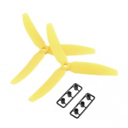 2 Pairs 5030 3-Blade Prop CW CCW for Mini QAV250 - Yellow (4pcs)