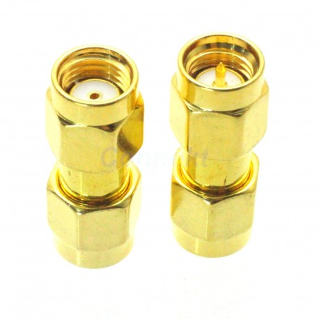 SMA male plug to RP-SMA male jack center RF coaxial adapter-1Pc
