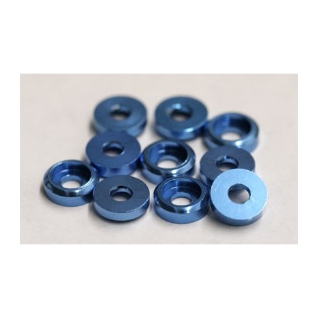 finishing c metal washer for 3mm screws (10pcs) in BLUE - T-REX