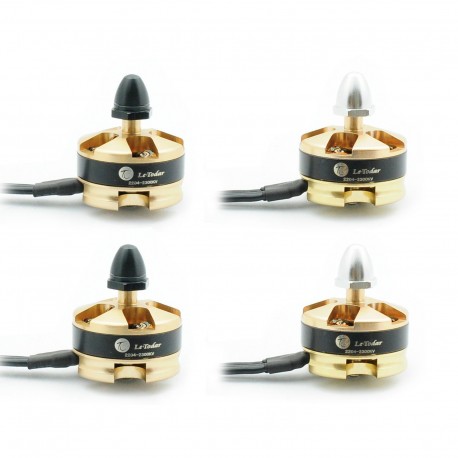 4pcs Le Todar Gold 2204 2300KV Brushless Motors for QAV250 