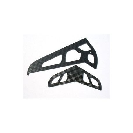 High Quality Carbon Fiber Tail Fin Set - T-REX 600 