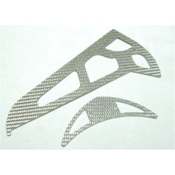 3D Silver Fiberglass Fin Set for T-REX 600EP/N 