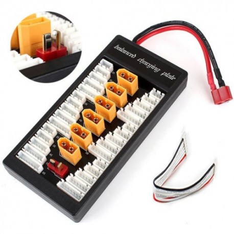 Parallel charging Board for 6 packs 2~6S (XT60)