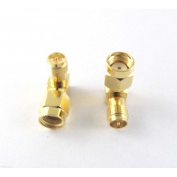 RP-SMA Male To RP-SMA Female Male Pin Right Angle 90 Degree