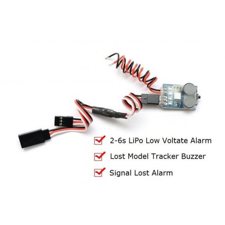 Lost model Tracker Alarm Discovery Buzzer Battery Monitor