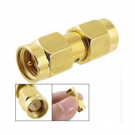 SMA Male to SMA Male Plug In Series RF Coaxial Adapter 