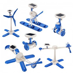 6 IN 1 Solar Toy DIY Robots Plane Educational Kid