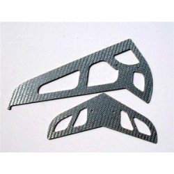 Silver Fiberglass Fin Set for T-REX 600