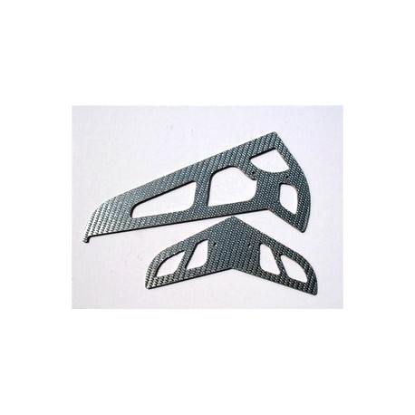 Silver Fiberglass Fin Set for T-REX 600