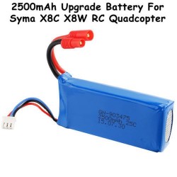 7.4V 2500mAh Lipo Battery Fr Syma X8C X8W Venture RC Quadcopter