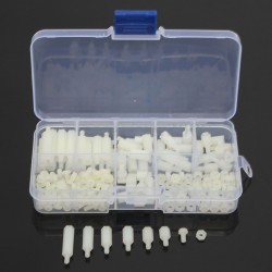 180Pcs M3 6 Sizes Plastic Nylon Hex Screws Standoff Spacer Nuts