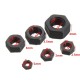 120pcs Black Hex Nylon Nuts Kit M2 M2.5 M3 M4 M5 M6