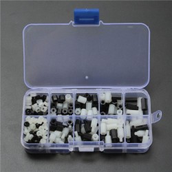 300pcs M3 Nylon Hex Screw Nut Spacer Stand-off Assortment